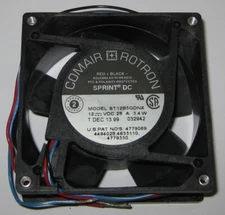 Comair Rotron ST12B3QDBX 80 mm Electric Fan - 24 V DC - 34 CFM - 12" Bare Leads