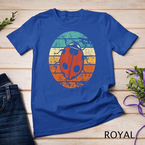 Retro Vintage Ladybug - Animal Insect Lover Ladybird Beetle Unisex T-shirt - Picture 12 of 15