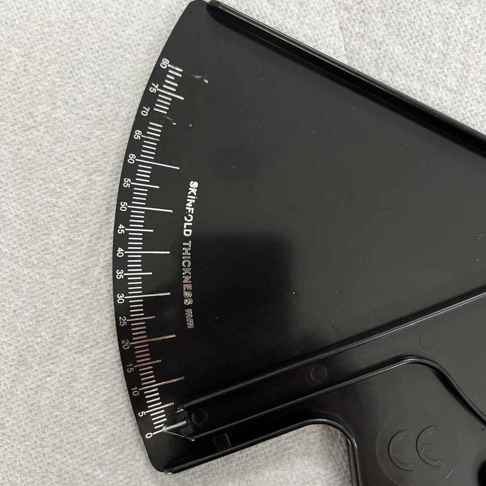 Calibrador de grasa corporal probador de pliegues cutáneos pérdida de peso fitness tabla de instrucciones medidas Foto 3 de 4