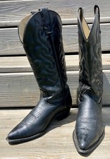 Ladies' Women's Black Cowgirl Western Boots Size 6M Unbranded - Made in USA