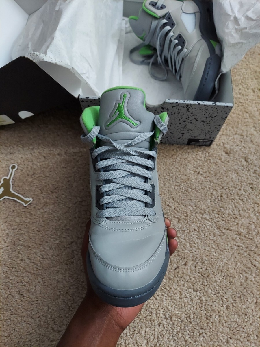 靴 GS Air Jordan 5 Retro Green Bean AJ5 Best Look Yet at This Year's 'Green Bean' Air Jordan 5