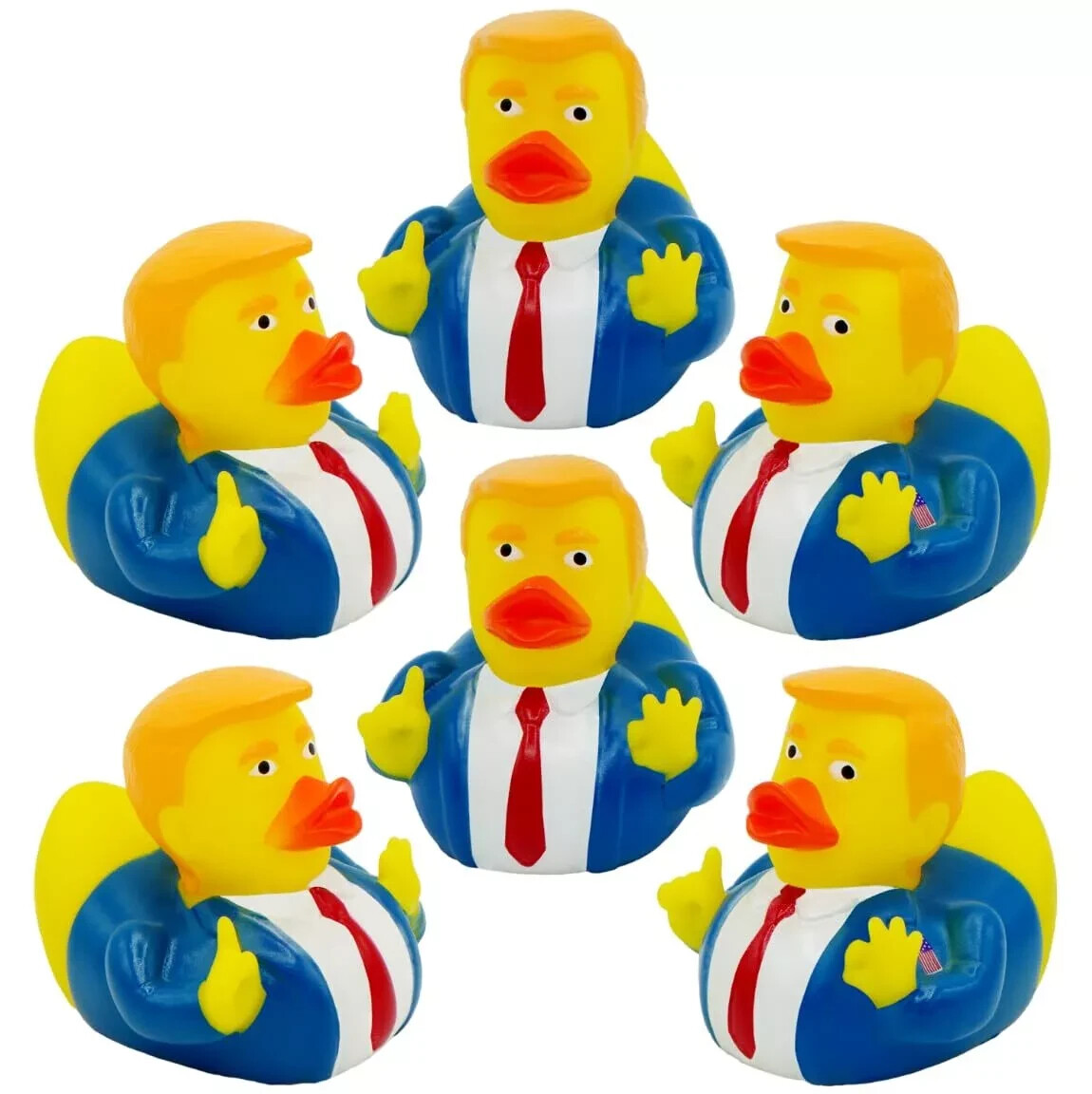 12-Pack Donald Trump Rubber Duckies 2.3 Inch Funny Collectible Novelty Bathtub Toys