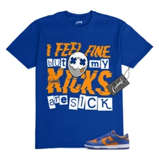 Dunk Knicks Team Royal Blue Orange Low Bright Ceramic T Shirt to Match SICK