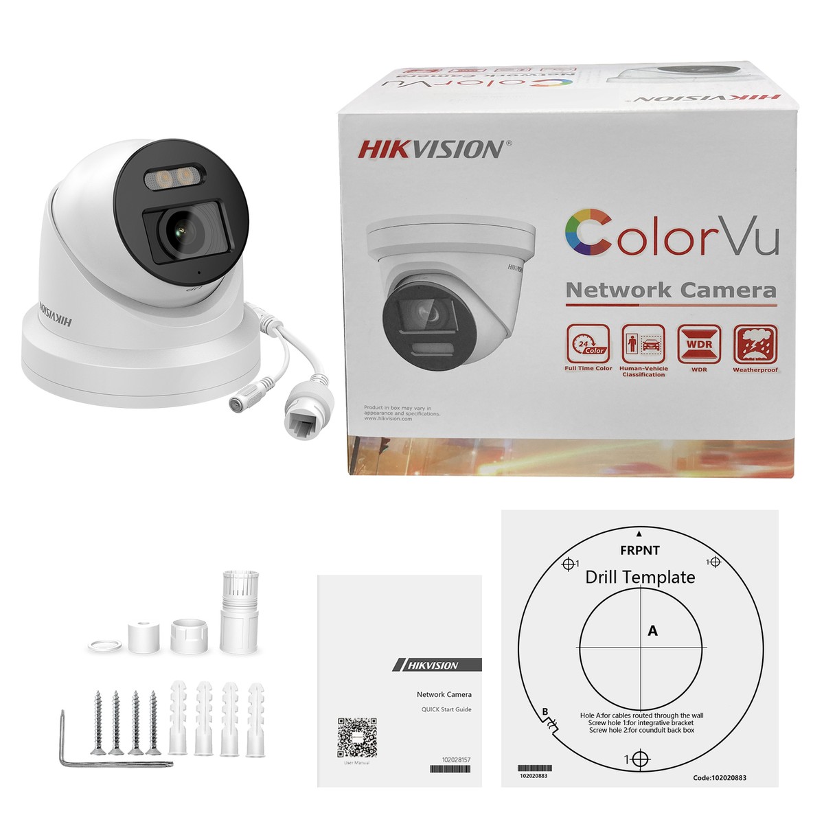 Telecamera Hikvision 4K ColorVu Videocamera Di Sicurezza Hikvision 4K ColorVu - 8MP, PoE, Visione Notturna A Colori, Impermeabile IP67 Telecamera IP PoE 8MP ColorVu DS-2CD2387G2-LU - Foto 8