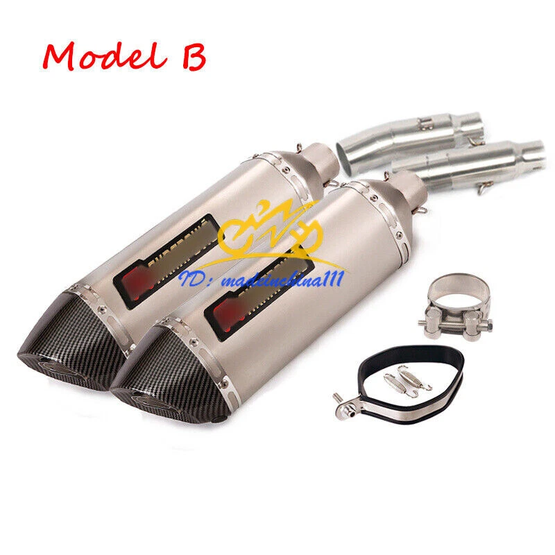 Silenciador deslizable de tubo de enlace medio sistema de escape para Honda CB900 CB919 izquierda y derecha Foto 3 de 4