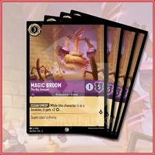 Disney Lorcana TCG: MAGIC BROOM - THE BIG SWEEPER x4 Into The Inklands 46/204