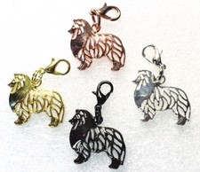 Collie or Shetland Sheepdog Dog Purse Charm Dangle Zipper Pull Alloy Jewelry