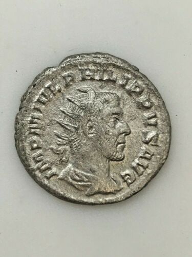 SELTENE antike römische Silbermünze - Kaiser Philipp 1 - 244/249 n. Chr. RSC1 - Bild 1 von 2