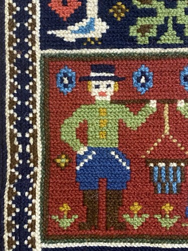 Vintage Traditional Swedish Tapestry wall hanging Wall Hanging 32x24cm - Picture 7 of 10