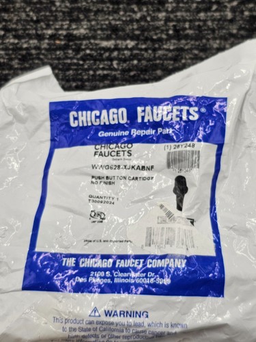 CHICAGO ROBINETS cartouche bouton poussoir fermeture rapide laiton chromé WWG 628-XJKABNF - Photo 3/7