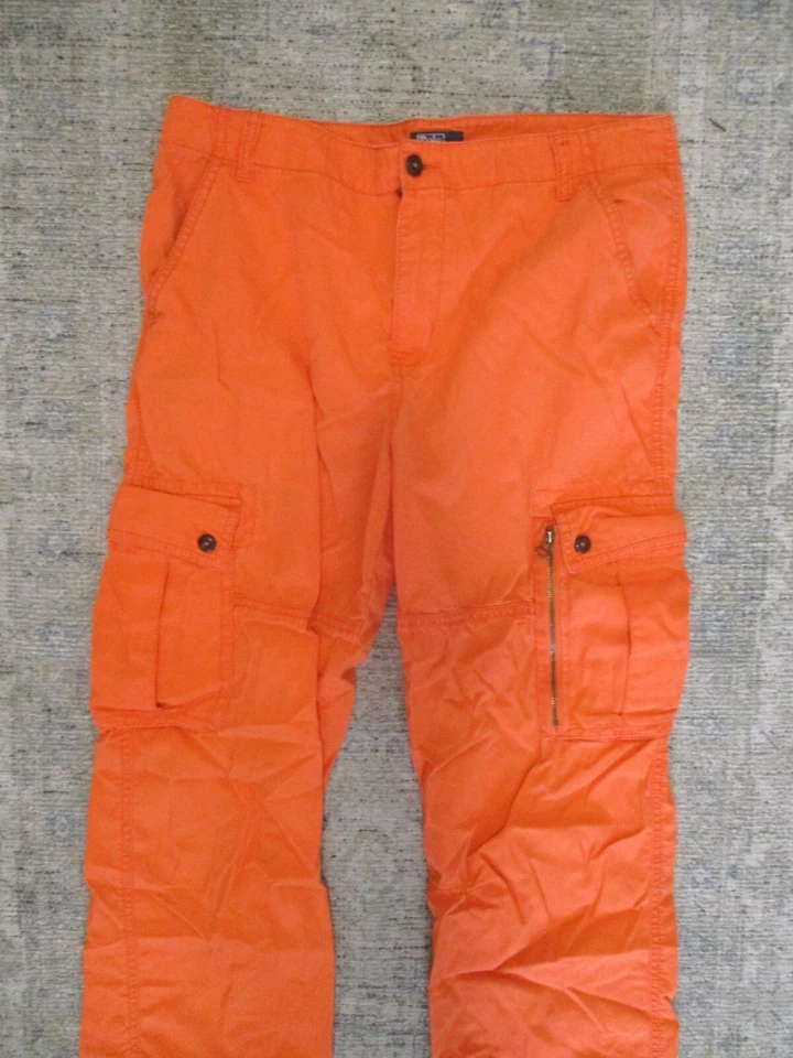 Polo Ralph Lauren VG orange lightweight cotton military cargo pants 20 - Image 3 of 4