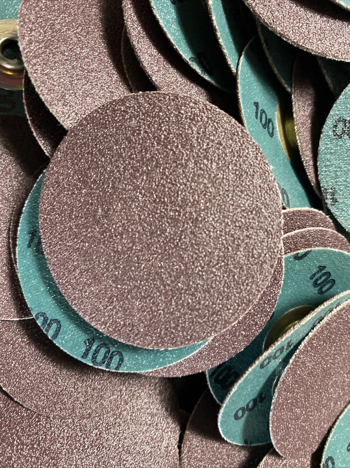 200 DISC LOT 3M Roloc Abrasive Sanding Die Grinder Discs  2" 100 Grit w/ mandrel - Image 2 of 4