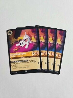 Dalmatian Puppy Tail Wagger 38/204 Playset 4 cards - Reign of Jafar