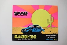 Rare 1970 SAAB 96 Baja Conquistador Mexican 1000 Rally Catalog Brochure