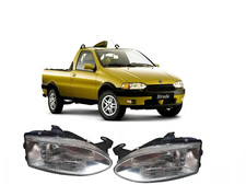 2 x Fari fanali proiettori Anteriori  DX+SX Per Fiat Strada 1999-2001 pred- elet
