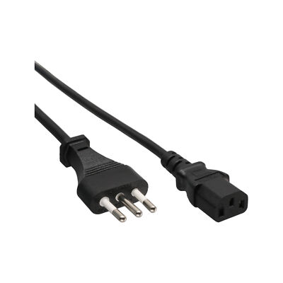 40er Bulk-Pack InLine  Netzstecker Italien auf Kaltgerätestecker C13, 1,8m