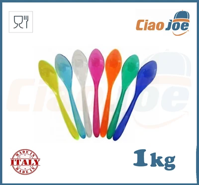 Cucchiaini Plastica Colorati palette gelato bar dessert monouso 380 pz