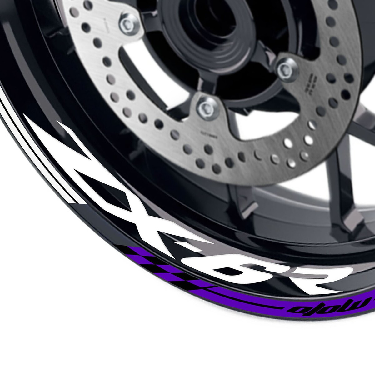 Purple 17 inch Vinyl Wheel Sticker Decal GP02 For ZX6R Ninja