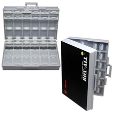 Aidetek 2pcs BOX-ALL-48 Compartments Empty Tiny Small Parts Storage Case USA