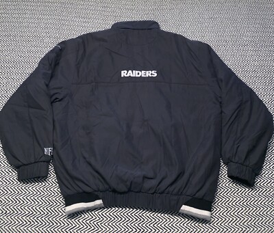 NFL RAIDERS フード付きジャケット XL ヴィンテージ Vintage 90s Los Angeles Raiders Jesger Button Windbreaker