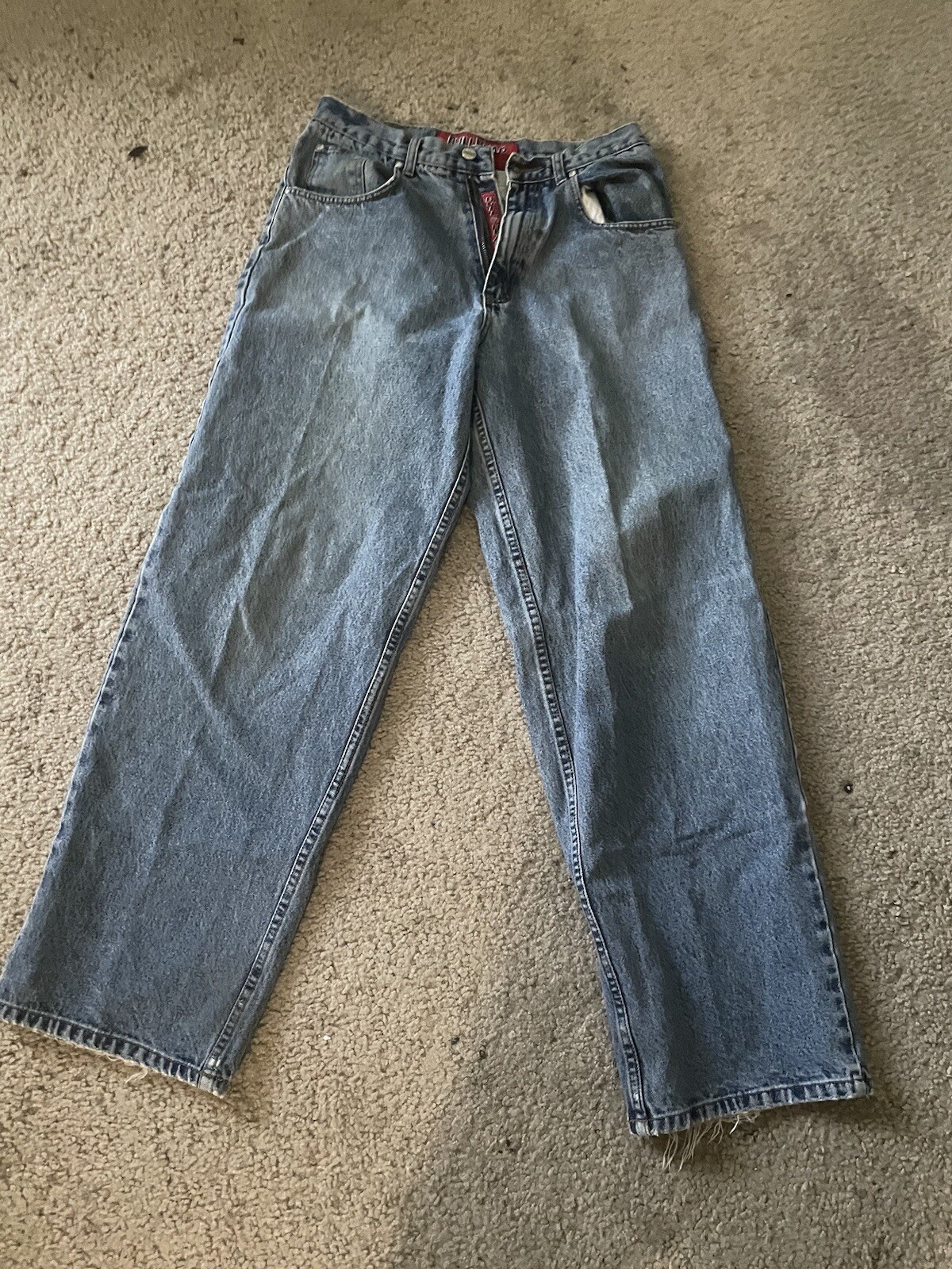 Vintage Bullhead Jeans Mens 31/32 Magneto 26" Wide Leg Skater Rave Baggy RARE