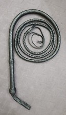 10 Feet top Bullwhip 12 Plait Top Grain Black Cowhide Leather Custom whip