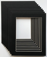 10" x 8" Black Picture Mounts to fit 8" x 6" Photo Image Artwork - Pack of 10