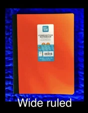 pen+gear composition book 80 Sheets Durable POLY Cover, WIDE RULED, Color Orange