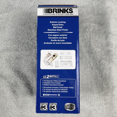 Brinks 2707-130 Pomello di bloccaggio esterno in acciaio inox pomello a sfera ingresso con chiave - Foto 3 di 6
