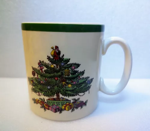 Vintage SPODE Christmas Tree Coffee Tea Mug S3324-A1 Santa NOS
