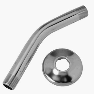 Shower Arm & Flange, Metal Chrome Finish, .5-In. Male Iron Pipe x 8-In. - Bild 1 von 1