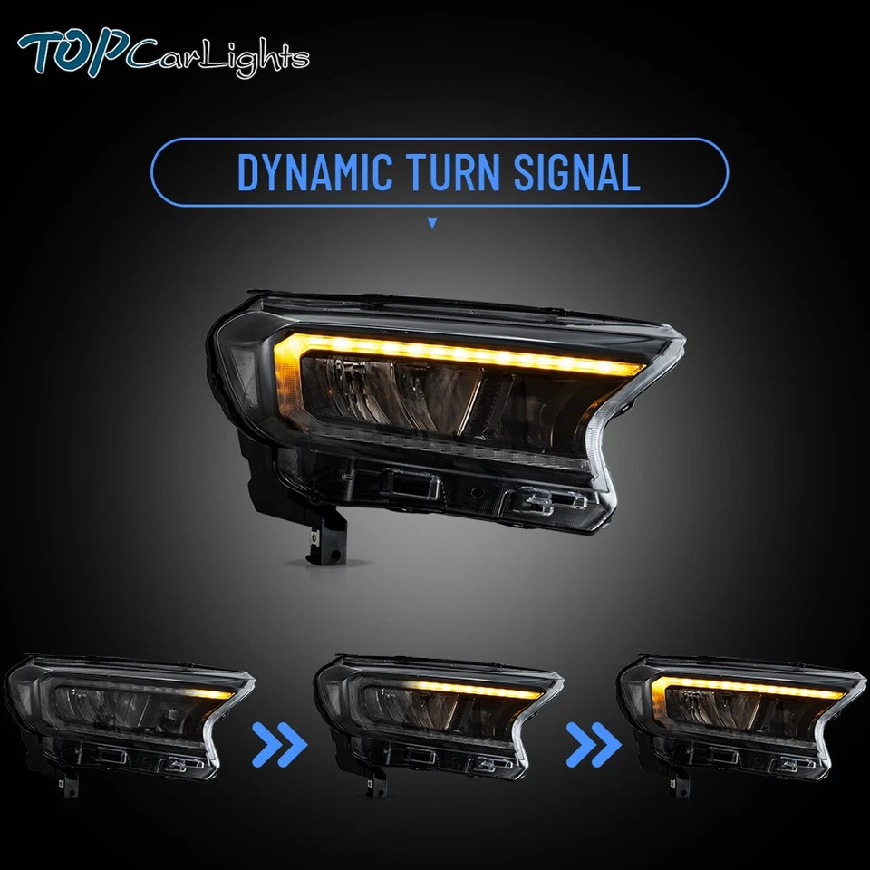 Faro reflector LED VLAND para Ford Ranger 2015-2022 con singales secuenciales Foto 4 de 4