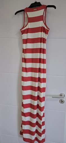 Michael Kors Dress Women's SIZE Small Maxi Striped Sangria/ White Sleeveless - Picture 2 of 2