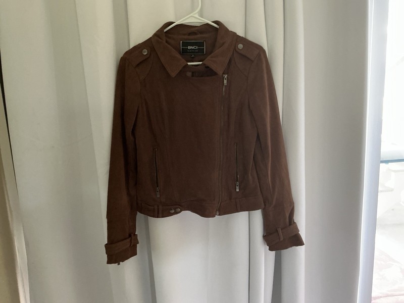 Badgley Mischa Moto Burgundy leather jacket S