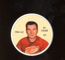 1961 Shirriff Salada Coins Hockey #63 Vic Stasiuk