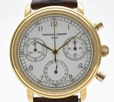 ▶️ Vintage [Exc+5] Frederique Constant Chronograph Men's Quarz Watch Swiss Made