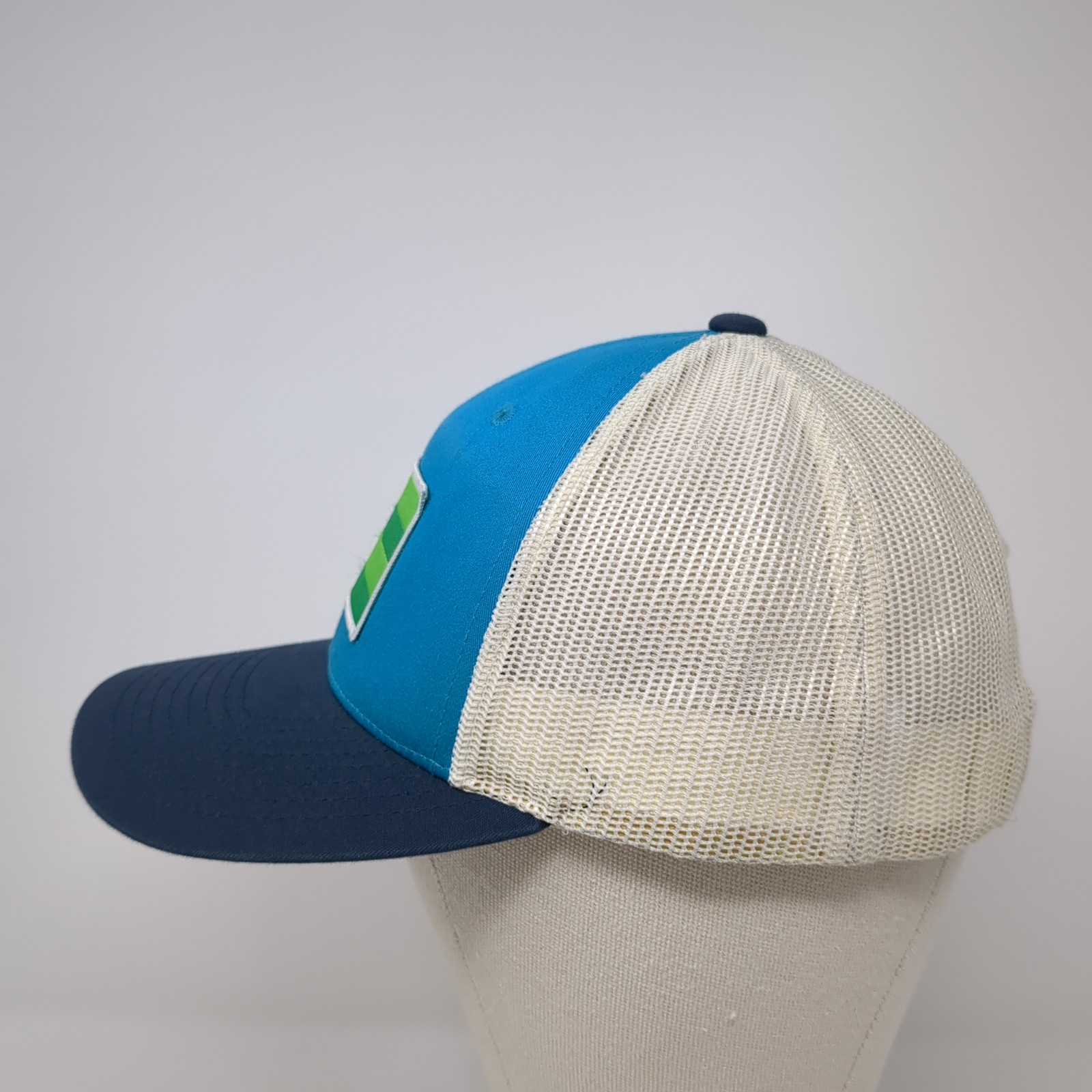 Bellingham Flag Patch Snapback Trucker Hat Blue O… - image 3