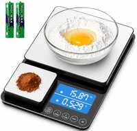 KüChenwaage 15Kg/1G & 500G/0,01G Mit 2 Plattformen Digitalwaage FüR Haushalt