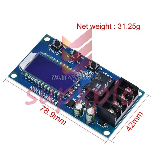 10A 6-60V Lithium Battery Charge NC Control LCD Display Module Protection Board - Picture 3 of 6