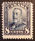 Stamps Canada Mint: #154  8c dk. blue Geo. V Scroll Issue single  Fine MNH