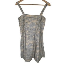 Tevrow + Chase Womens Mini Sundress Size 4 Yellow Striped Sleeveless Pockets