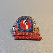 Austrian Vintage Ski School Enamel Pin Badge Schischule M&uuml;hlbach Hochk&ouml;nig