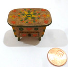 BARBARA DAVIS & MARY GRADY O'BRIEN DOLLHOUSE MINIATURE HAND PAINTED WOODEN STOOL — photo 2