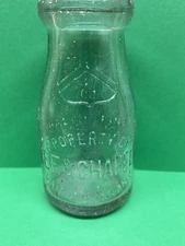 Old Vintage Half Pint Milk Bottle Kee And Chapell Dairy ~ Chicago And Illinois