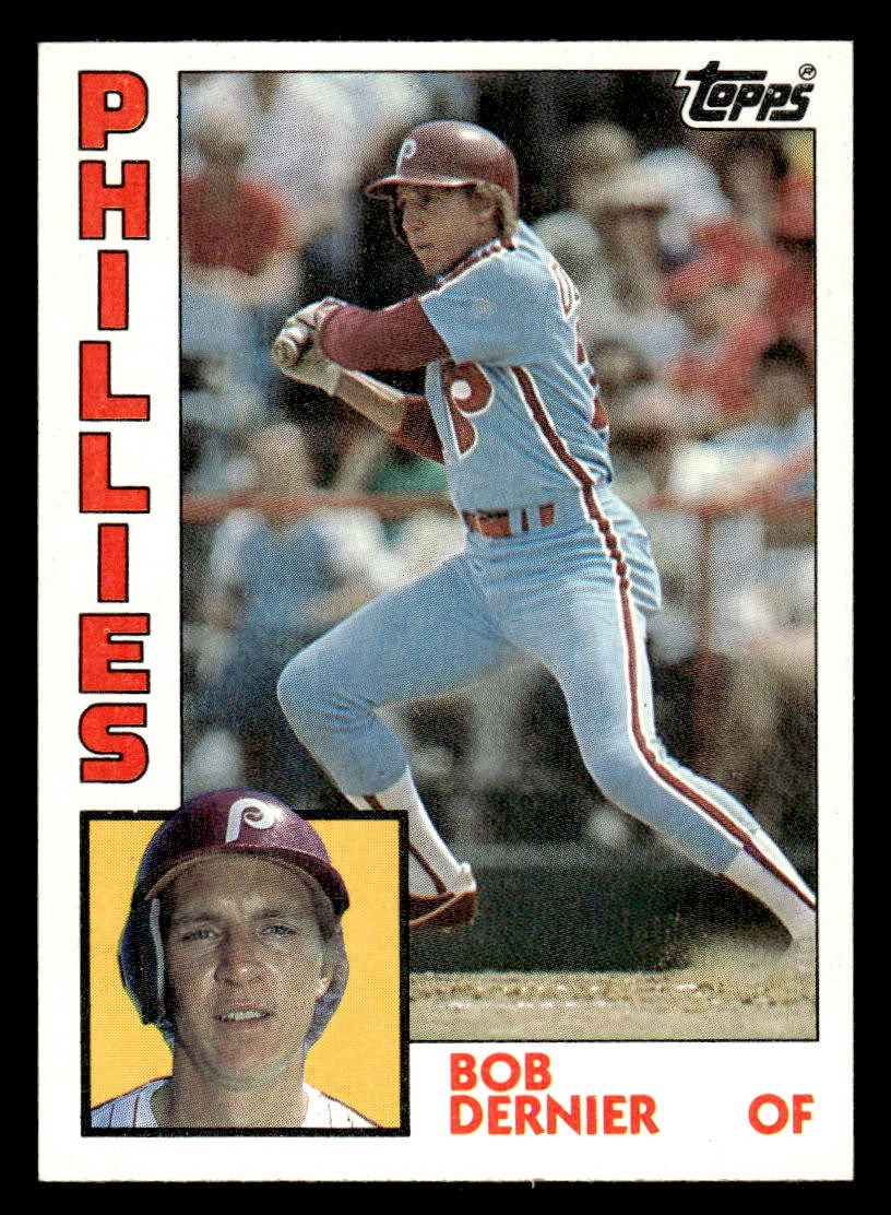 1984 Topps #358 Bob Dernier Card Philadelphia Phillies