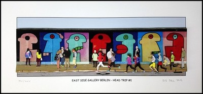 Rob Eri: EAST SIDE GALLERY BERLIN   Head Trip #1 3D Pop-Art 2012 kl. Auflage