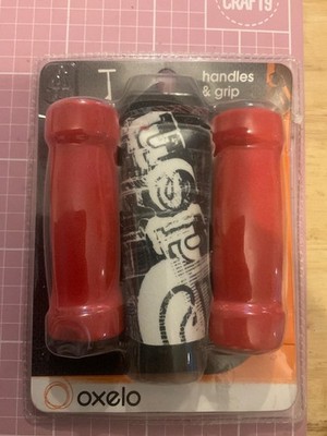 Vintage Oxelo rot Roller Griffe & schwarz & weiß Graffiti Stil Griff Streifen