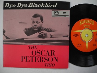 OSCAR PETERSON TRIO Bye Bye Blackbird / Golden Striker + 2 45 7'' 1960 Sweden EX