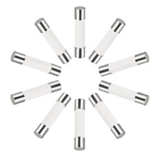 Ceramic Cartridge Fuses 6.3A 250V 6x30mm Fast Blow for Energy Saving Lamp 10pcs