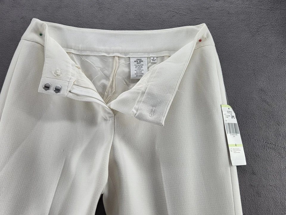 Nuevo con etiquetas Jones New York Mujer De Colección Traje Pantalón Forrado Talla 4 Marfil Pantalones Solo Foto 4 de 4
